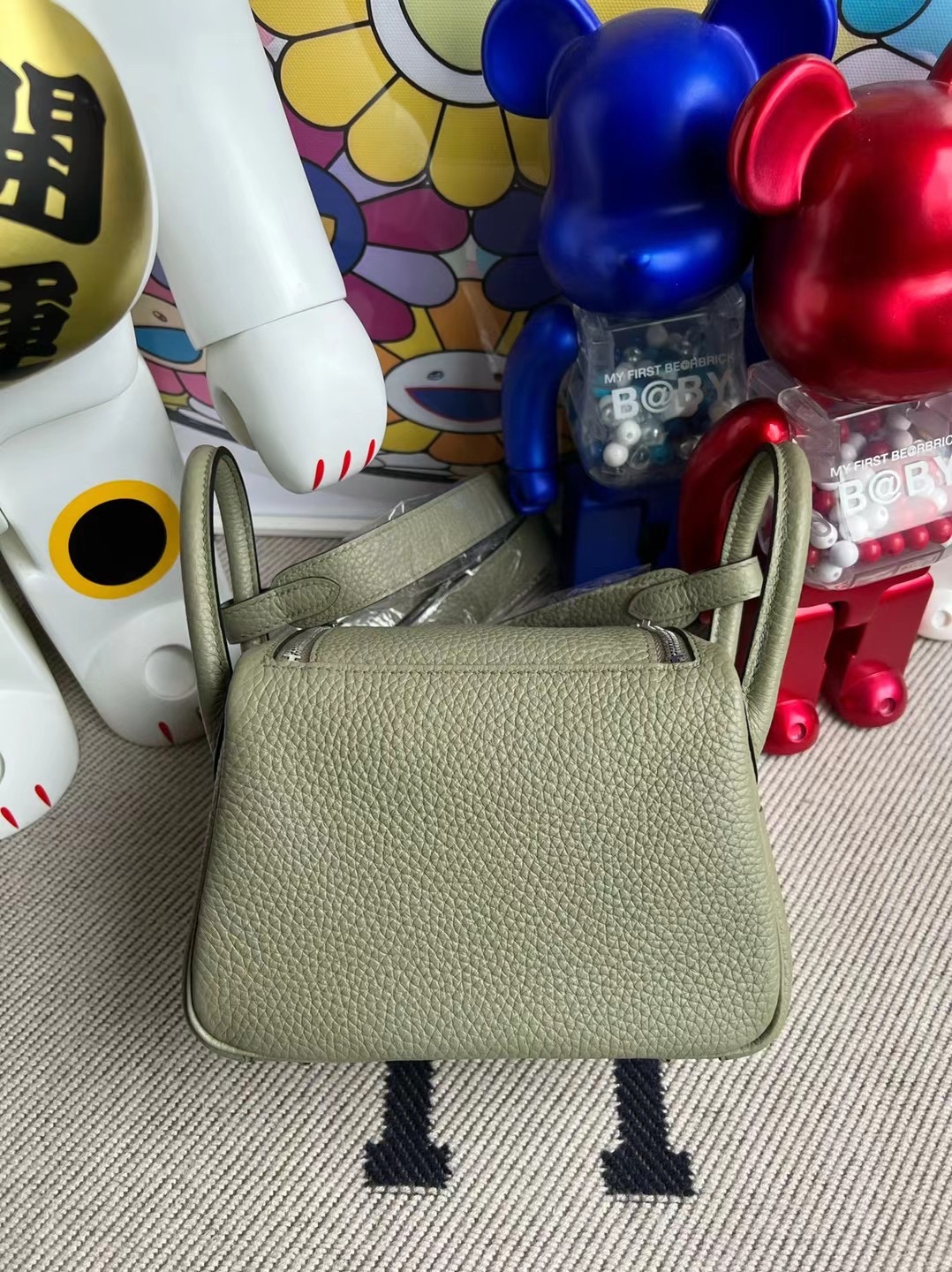 愛馬仕琳迪包哪個顏色好看 Hermes Lindy Mini Clemence Q1 Sauge 鼠尾草綠 銀扣