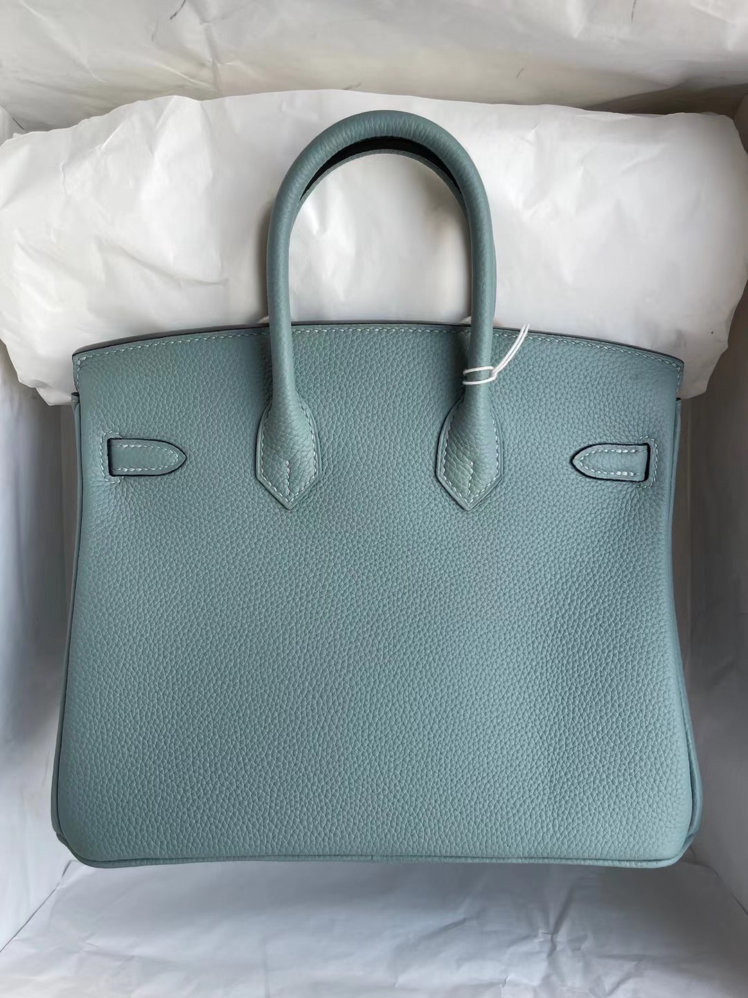 愛馬仕鉑金包價格官網 Hermes Birkin 25cm Togo 7G Ciel 天青色 銀扣