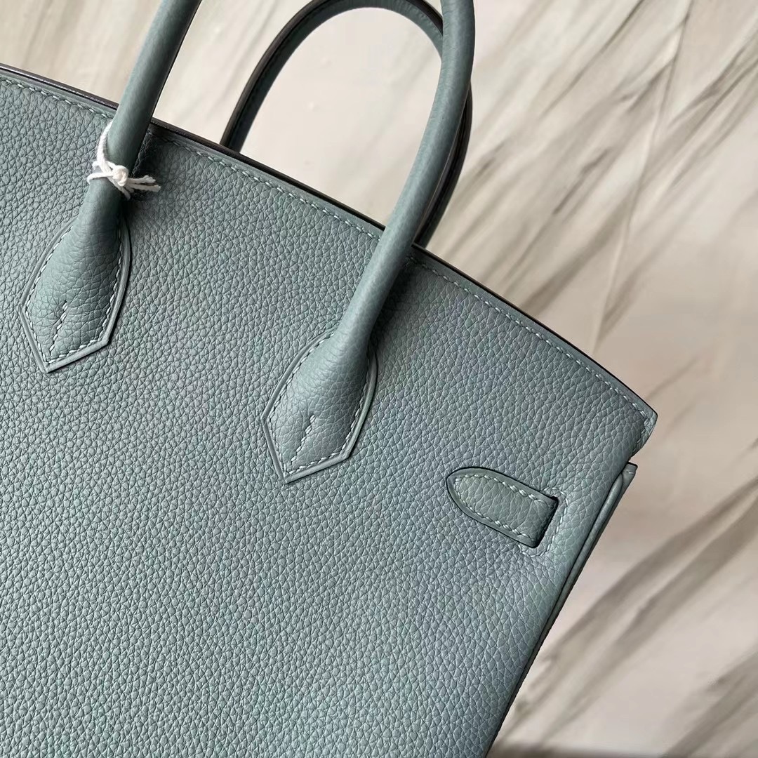 愛馬仕鉑金包價格官網 Hermes Birkin 25cm Togo 7G Ciel 天青色 銀扣