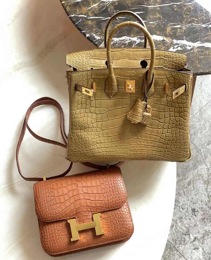 愛馬仕 Hermes Birkin 25cm 2H Kraft 牛皮紙色 霧面美洲鱷魚