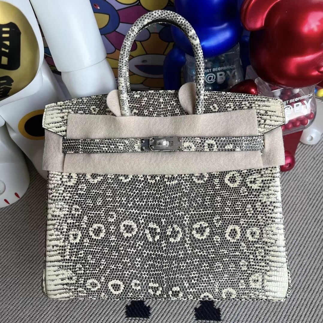 愛馬仕2022年刻印 U Thailand Hermes Birkin 25cm Lizard 01自然色蜥蜴皮