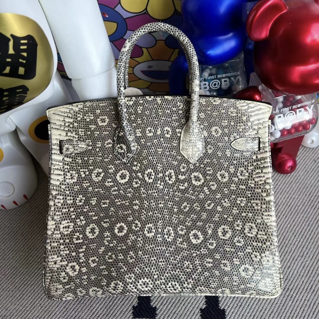 愛馬仕2022年刻印 U Thailand Hermes Birkin 25cm Lizard 01自然色蜥蜴皮