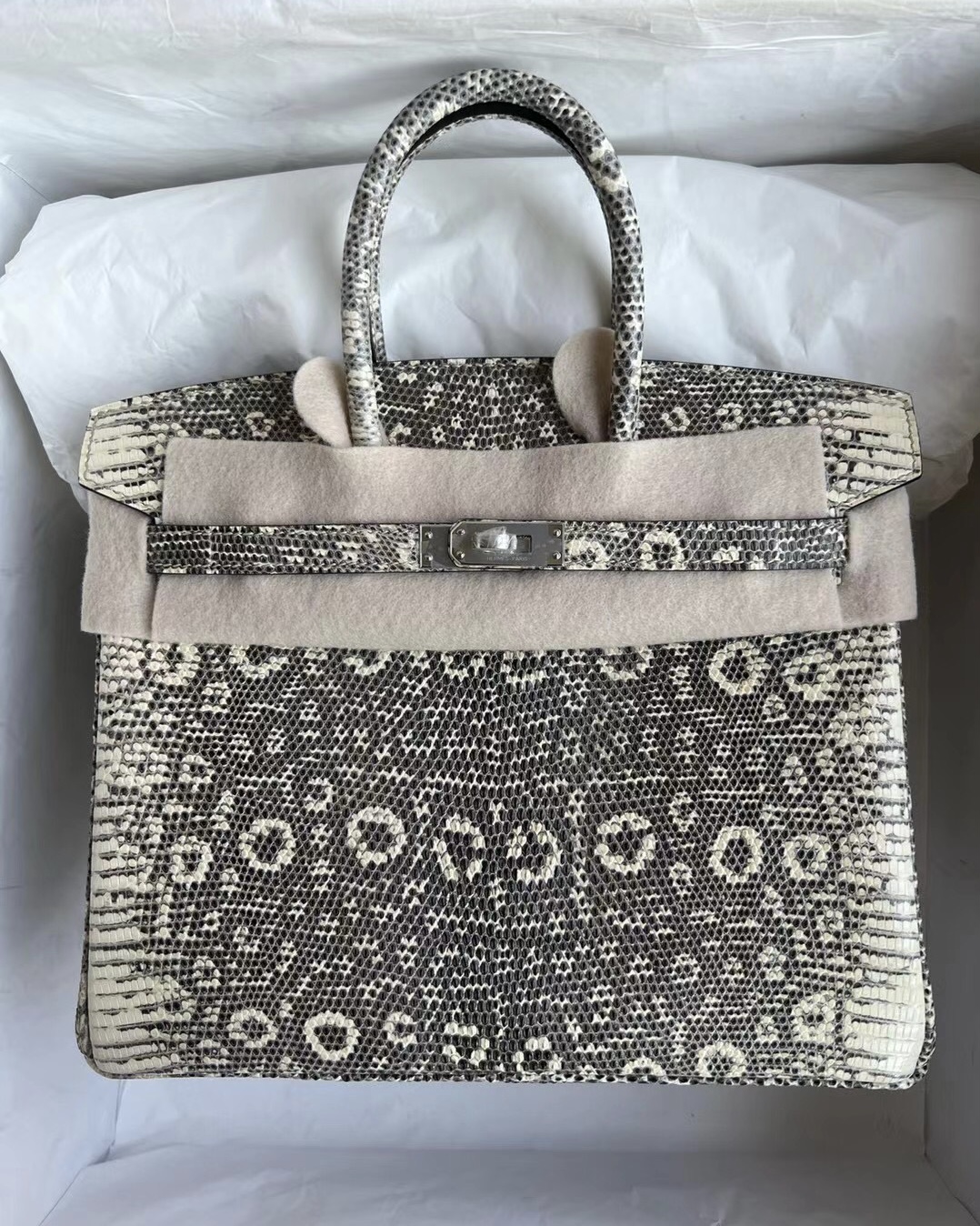 愛馬仕2022年刻印 U Thailand Hermes Birkin 25cm Lizard 01自然色蜥蜴皮