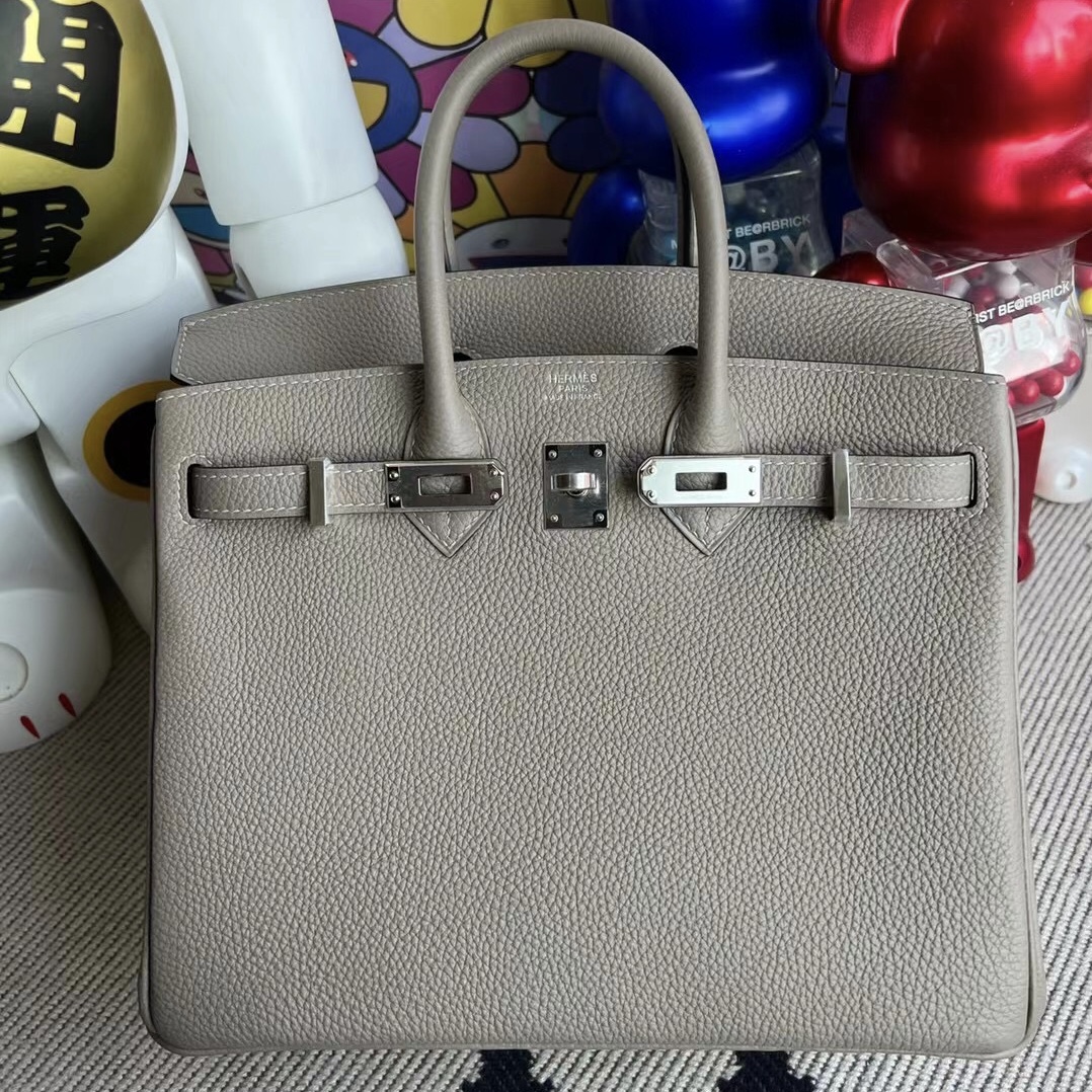 Thailand Hermes Birkin 25cm Togo M8 Gris Asphalte 瀝青灰 全手工縫製