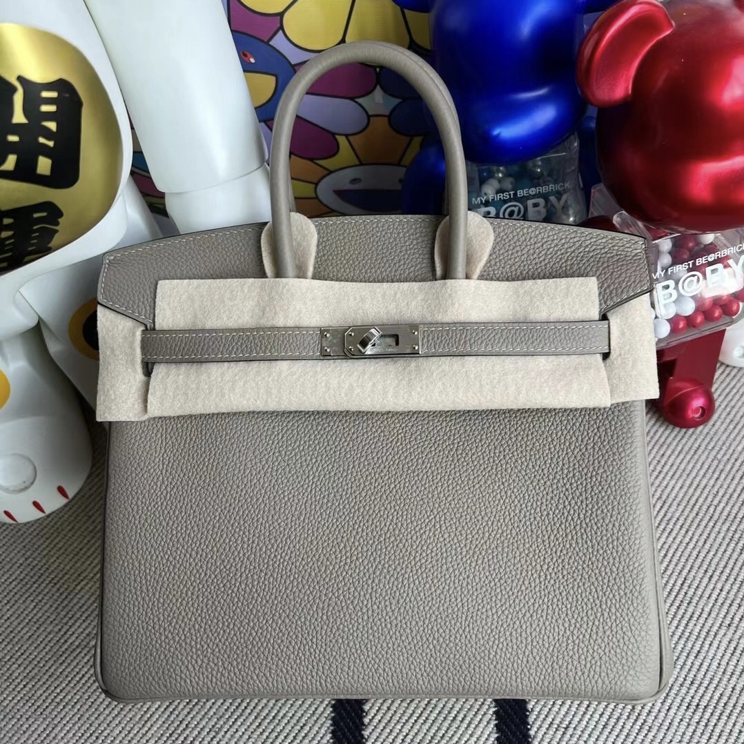 Thailand Hermes Birkin 25cm Togo M8 Gris Asphalte 瀝青灰 全手工縫製