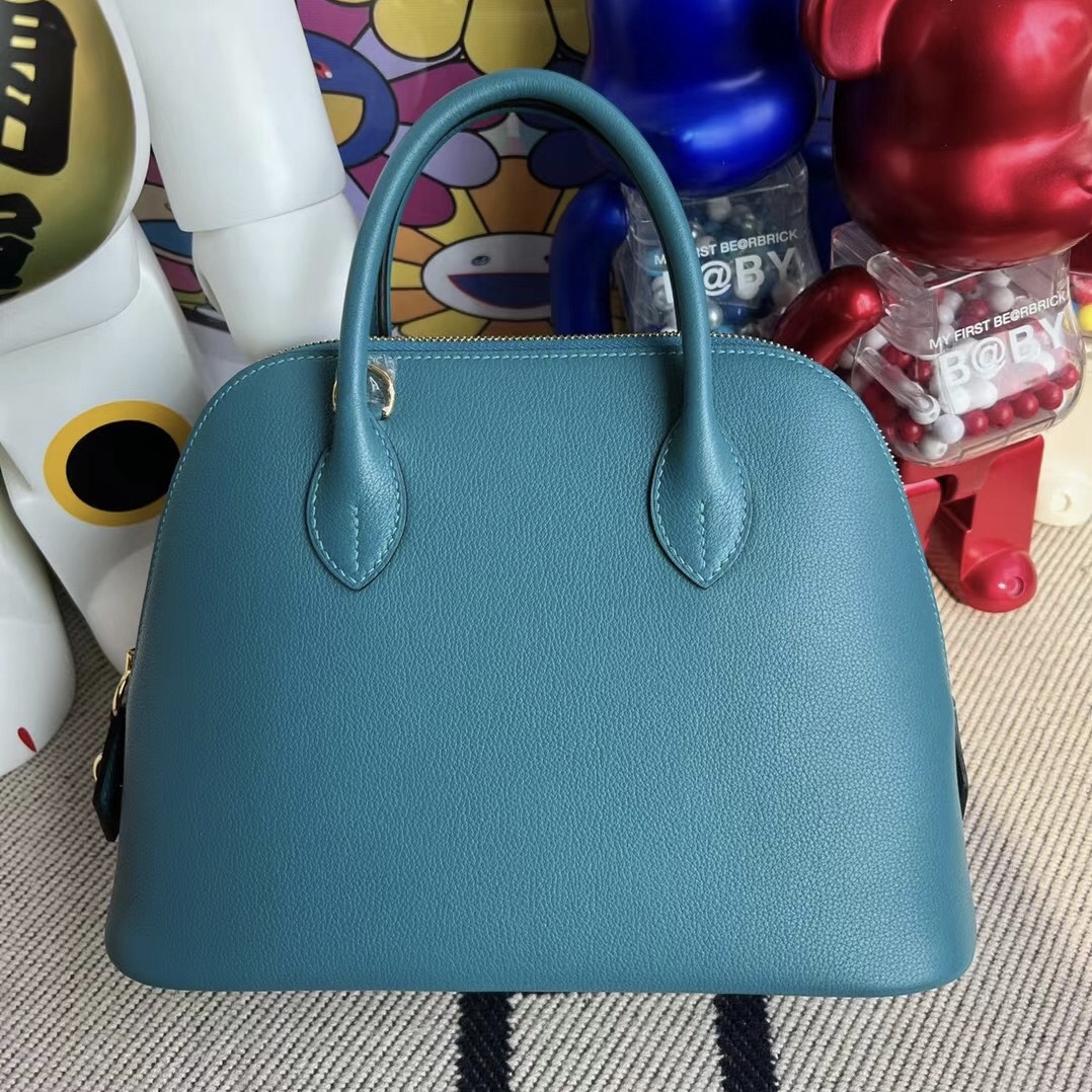 Hermes Bolide 25cm Evercolor W0 Vert Bosphore 博斯普魯斯綠 金扣