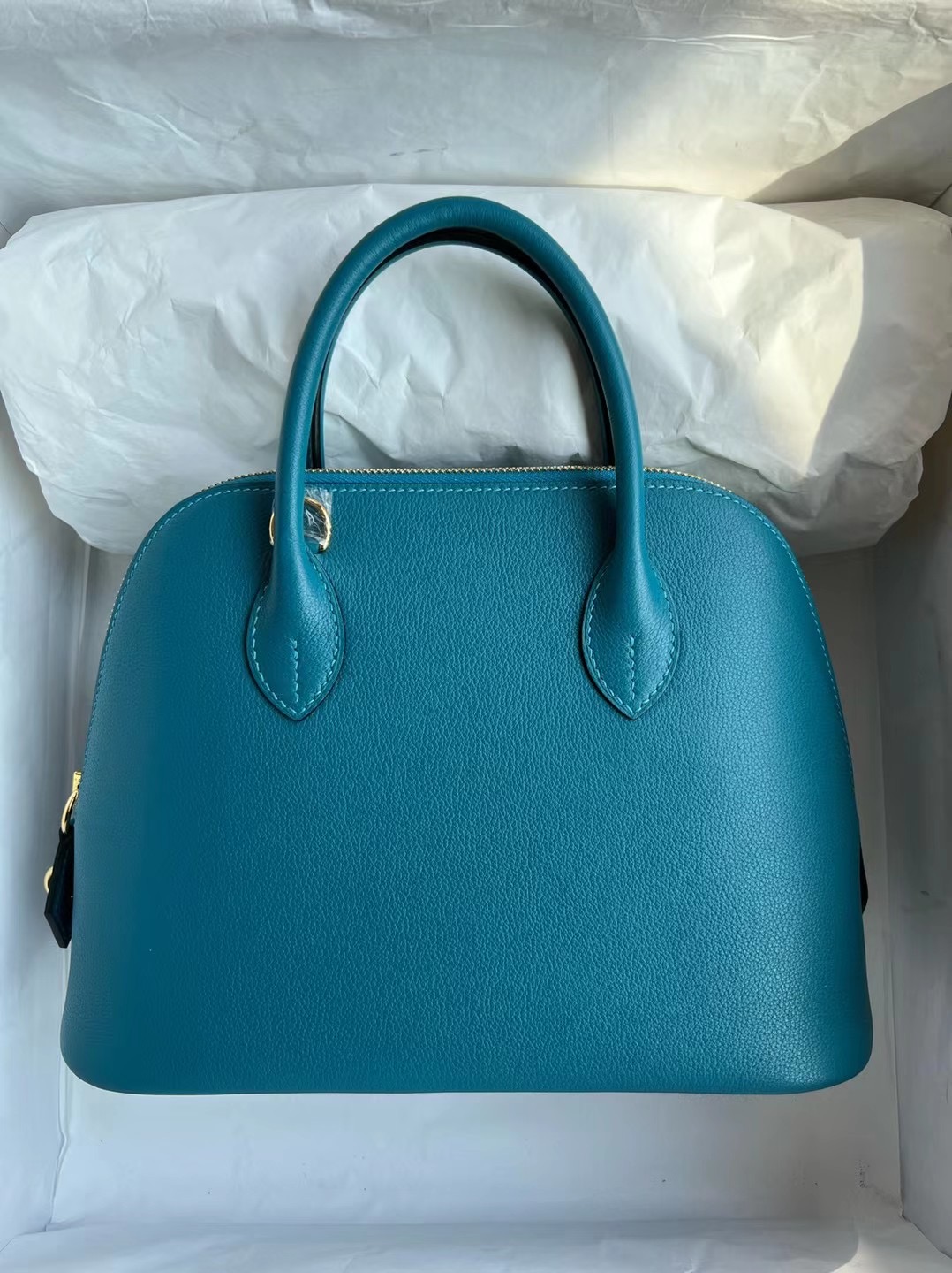 Hermes Bolide 25cm Evercolor W0 Vert Bosphore 博斯普魯斯綠 金扣