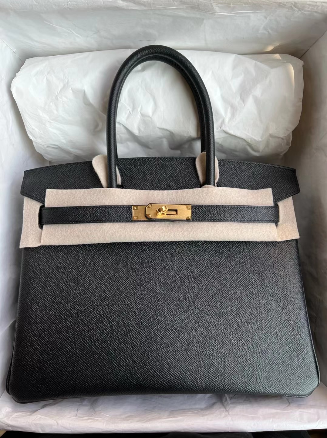 愛馬仕2022年刻印 Thailand Hermes Birkin 30cm Epsom 89 Noir 黑色 金扣