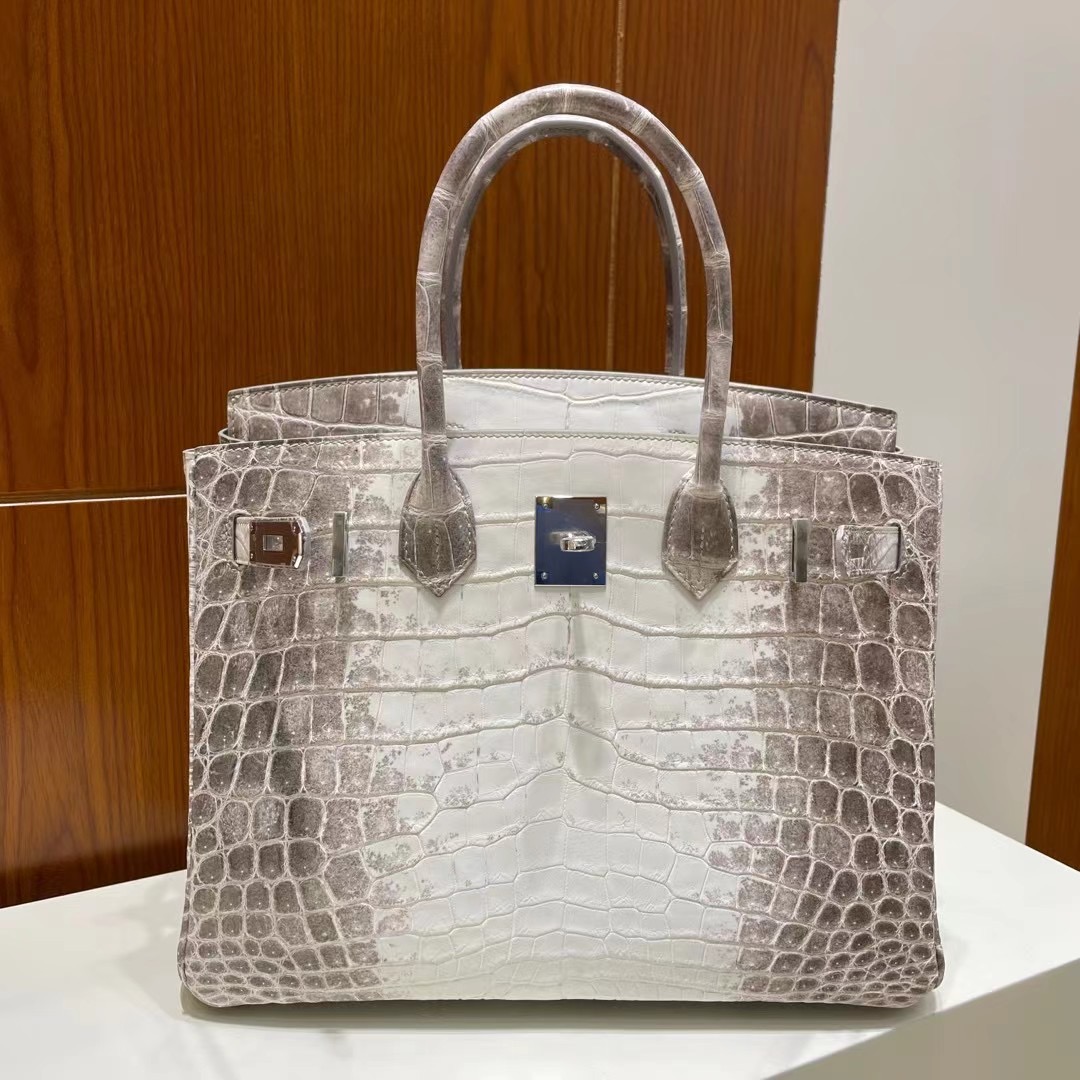 Hermes Birkin 30 Himalayan CK01 BLANC Himalayan Crocodile