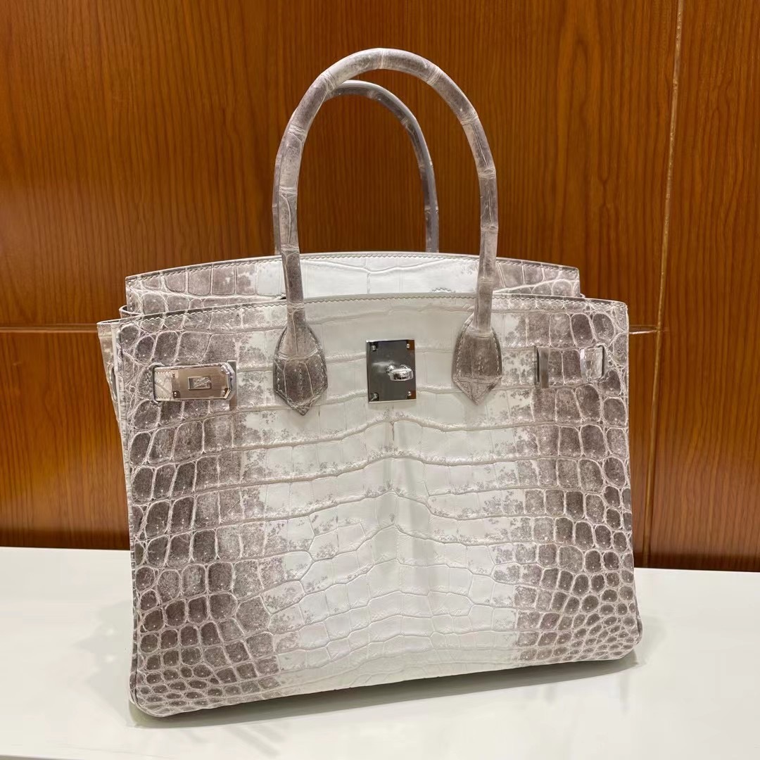 Hermes Birkin 30 Himalayan CK01 BLANC Himalayan Crocodile