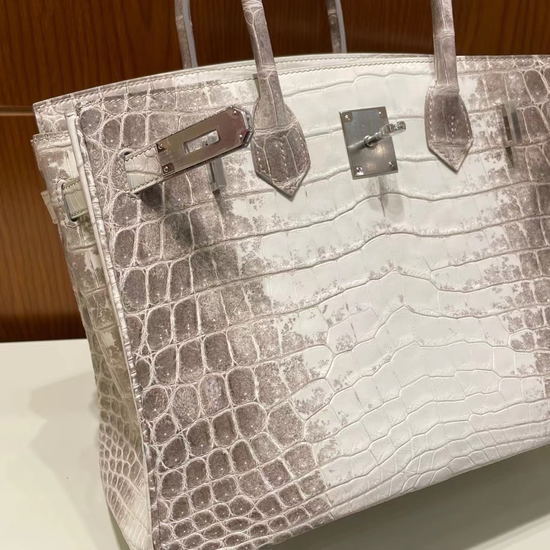 Hermes Birkin 30 Himalayan CK01 BLANC Himalayan Crocodile