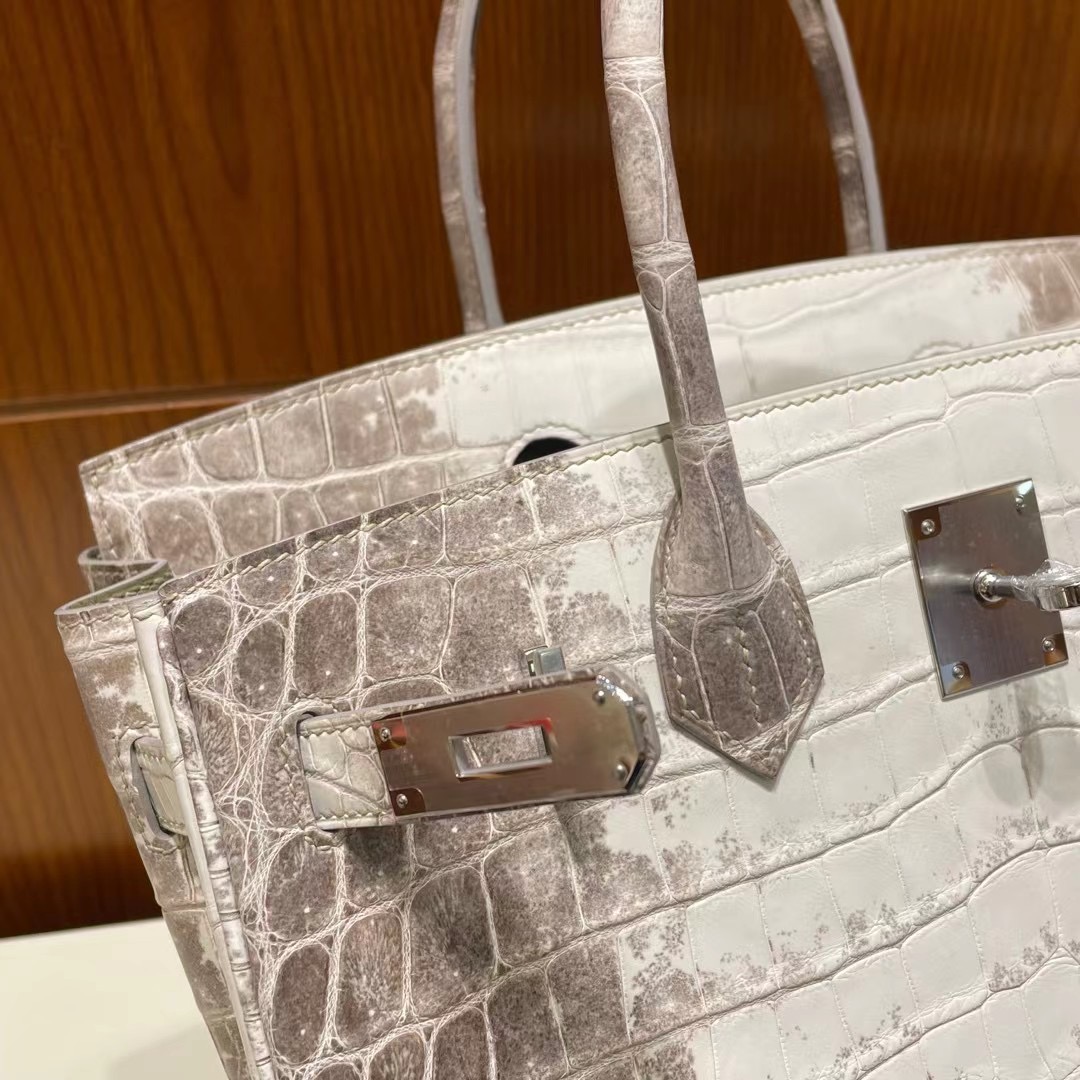 Hermes Birkin 30 Himalayan CK01 BLANC Himalayan Crocodile