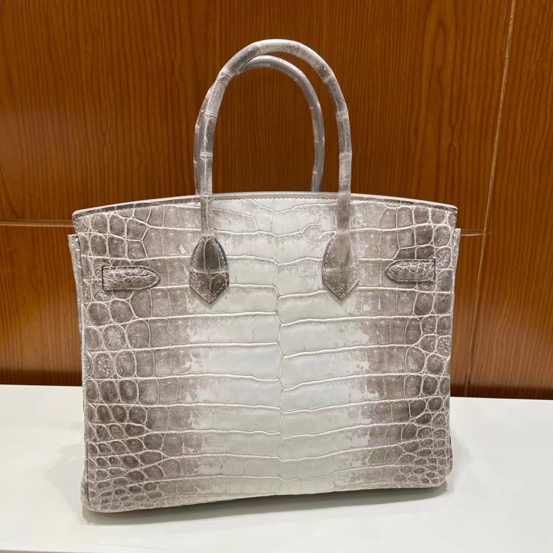 Hermes Birkin 30 Himalayan CK01 BLANC Himalayan Crocodile