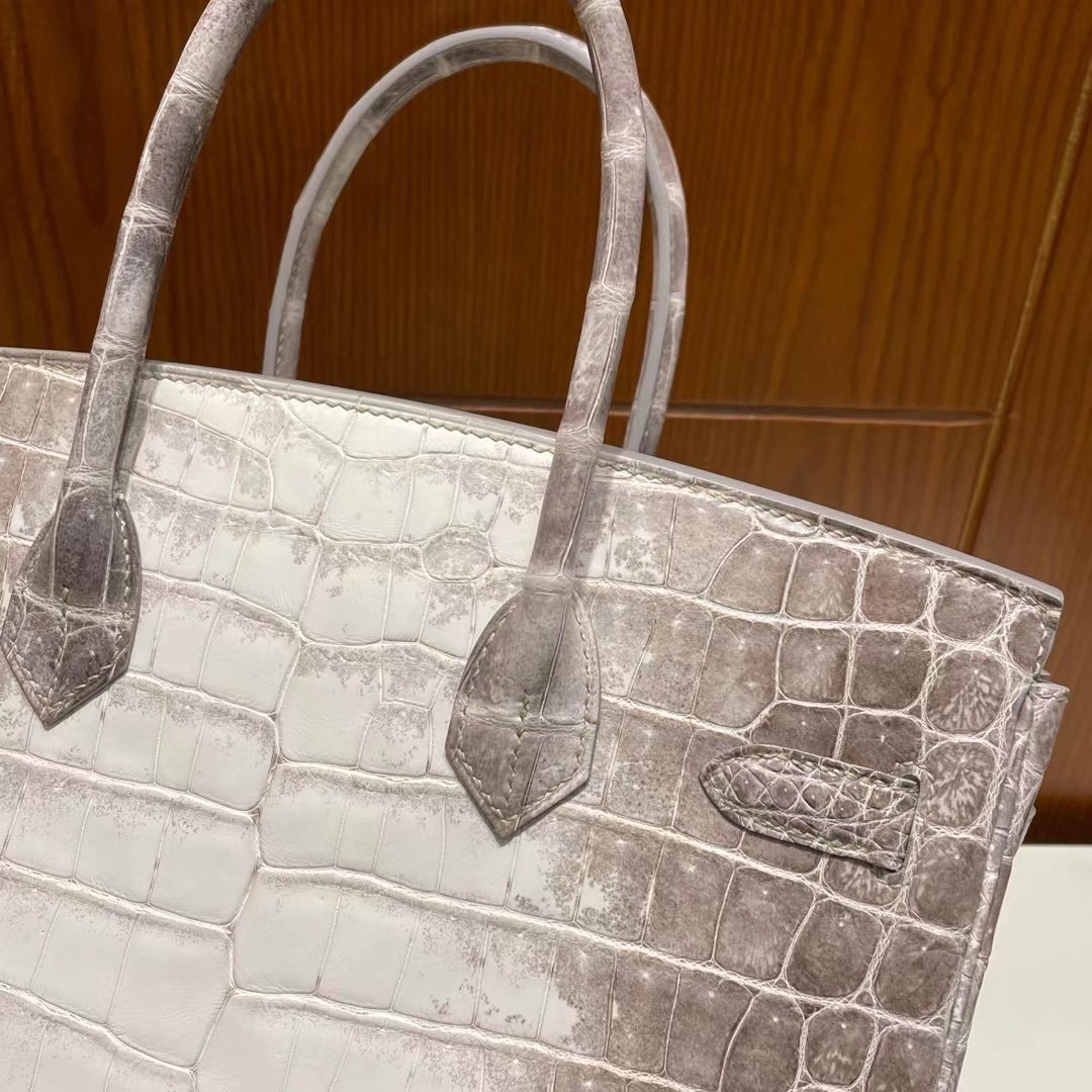 Hermes Birkin 30 Himalayan CK01 BLANC Himalayan Crocodile