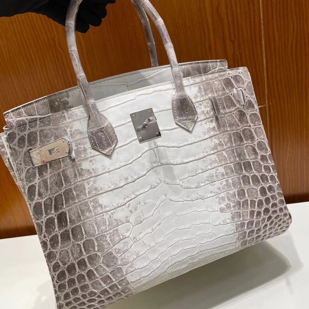 Hermes Birkin 30 Himalayan CK01 BLANC Himalayan Crocodile