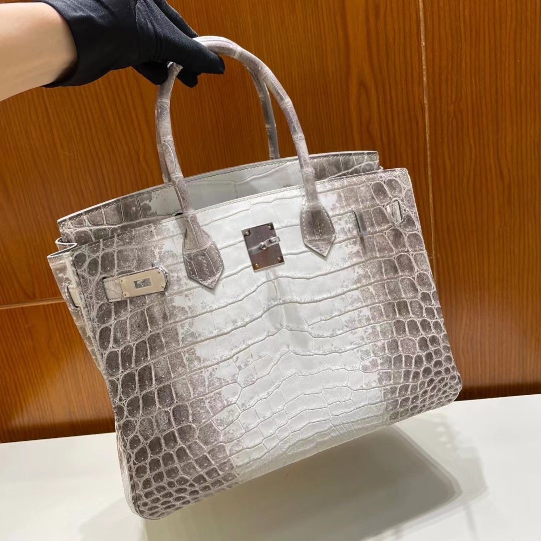 Hermes Birkin 30 Himalayan CK01 BLANC Himalayan Crocodile