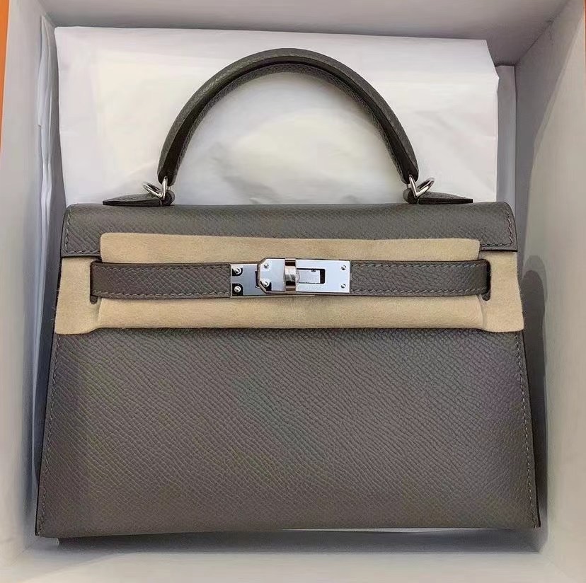 越南愛馬仕專櫃 Hermes Kelly Mini II 2代 19cm 0L Gris Meyer 積雨雲灰