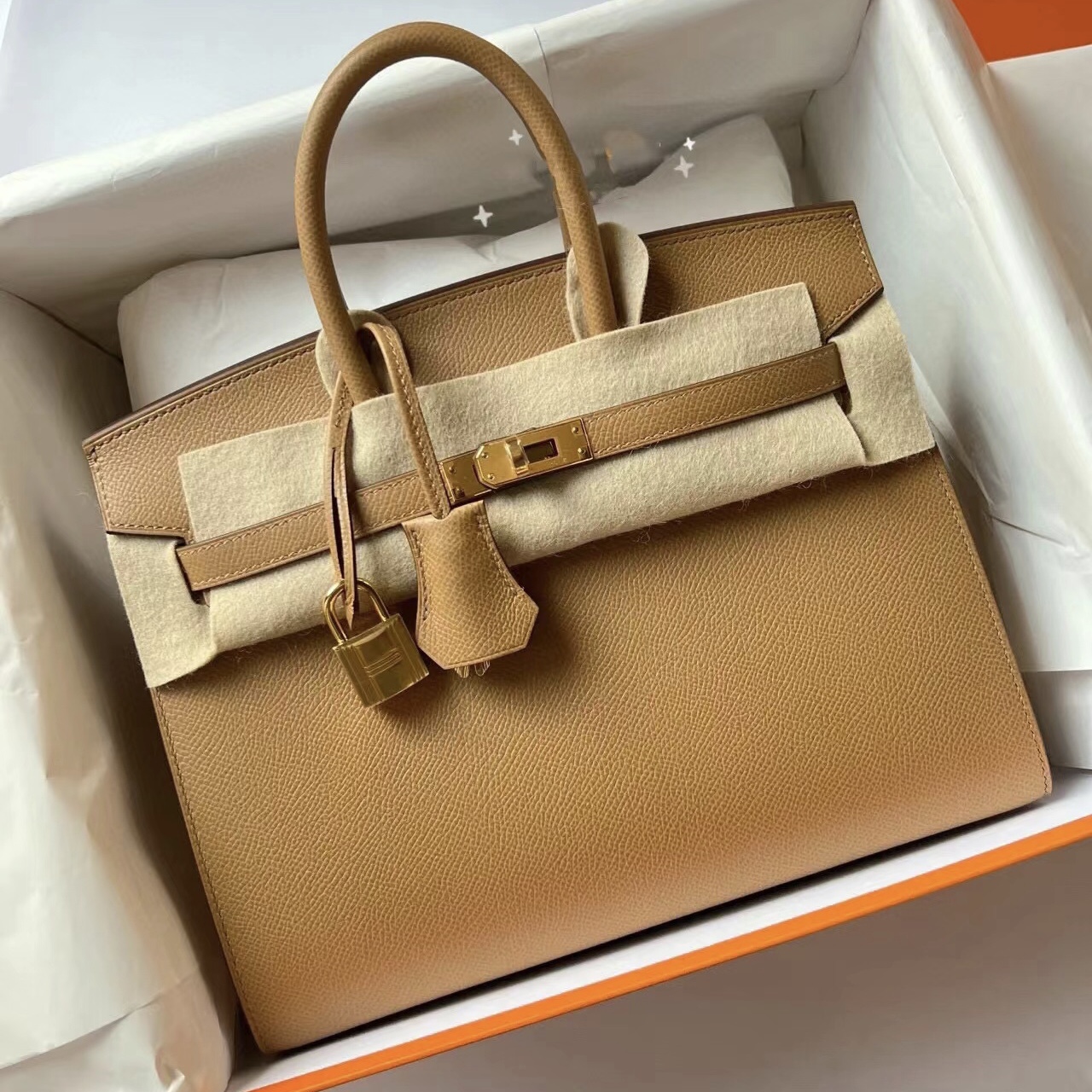 Vietnam Hermes Birkin 25cm Epsom sellier 外縫線 4B Biscuit 餅幹色