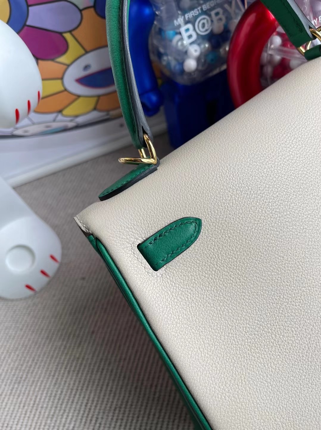 Vietnam Hermes Kelly 25cm HSS Evercolor 10 Craie U4 Vert Verigo 金扣