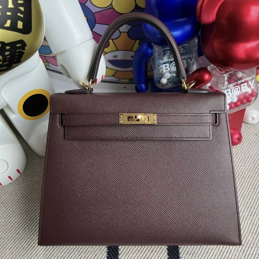 泰國愛馬仕官網 Hermes Kelly 25cm Epsom 0D Rose Mexico 馬鞍紅 金扣