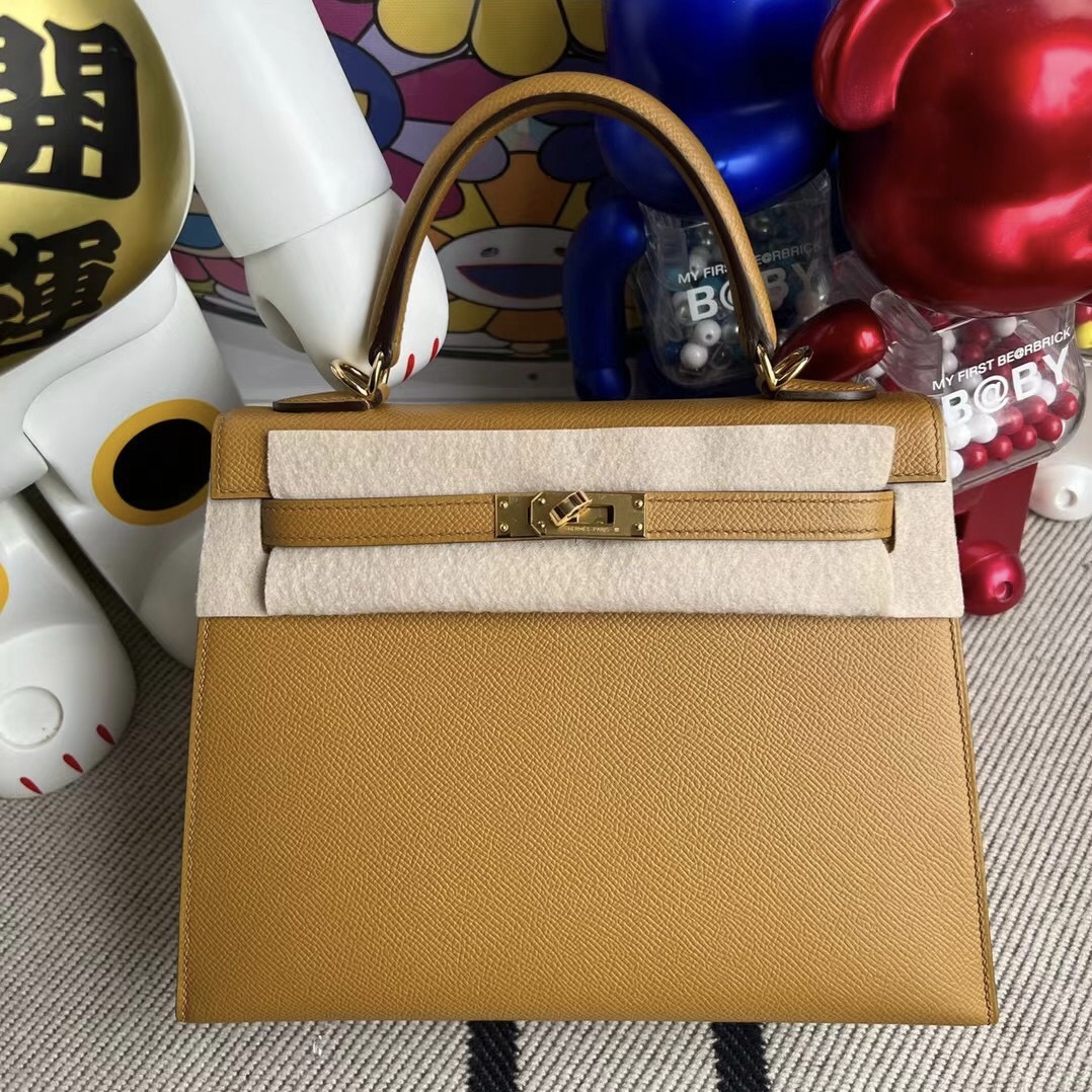 泰國愛馬仕總代理 Hermes Kelly 25cm Epsom 2S Sesame 芝麻色 金扣