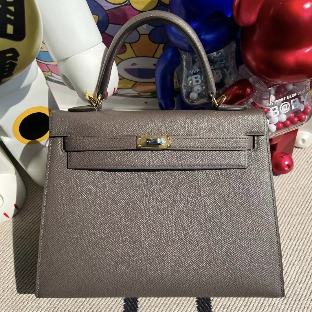 泰國愛馬仕需要配貨嗎 Hermes Kelly 25cm Epsom 8F Etain 錫器灰 金扣