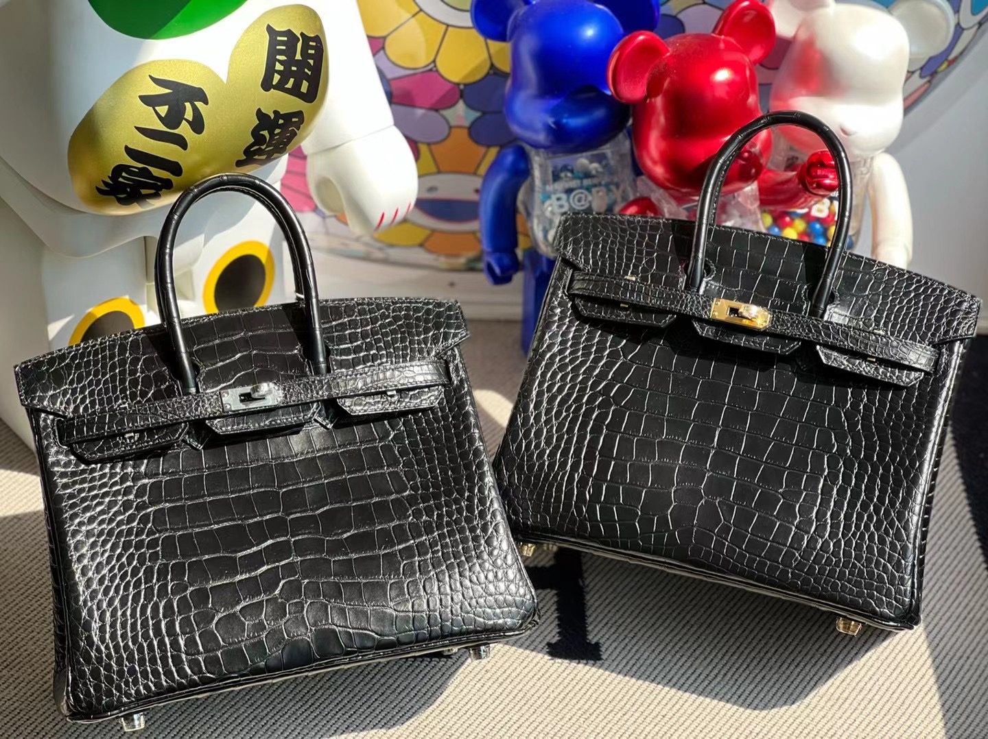 泰國愛馬仕總代理 Hermes Birkin 25cm 霧面美洲鱷魚 89 Noir 黑色 銀扣