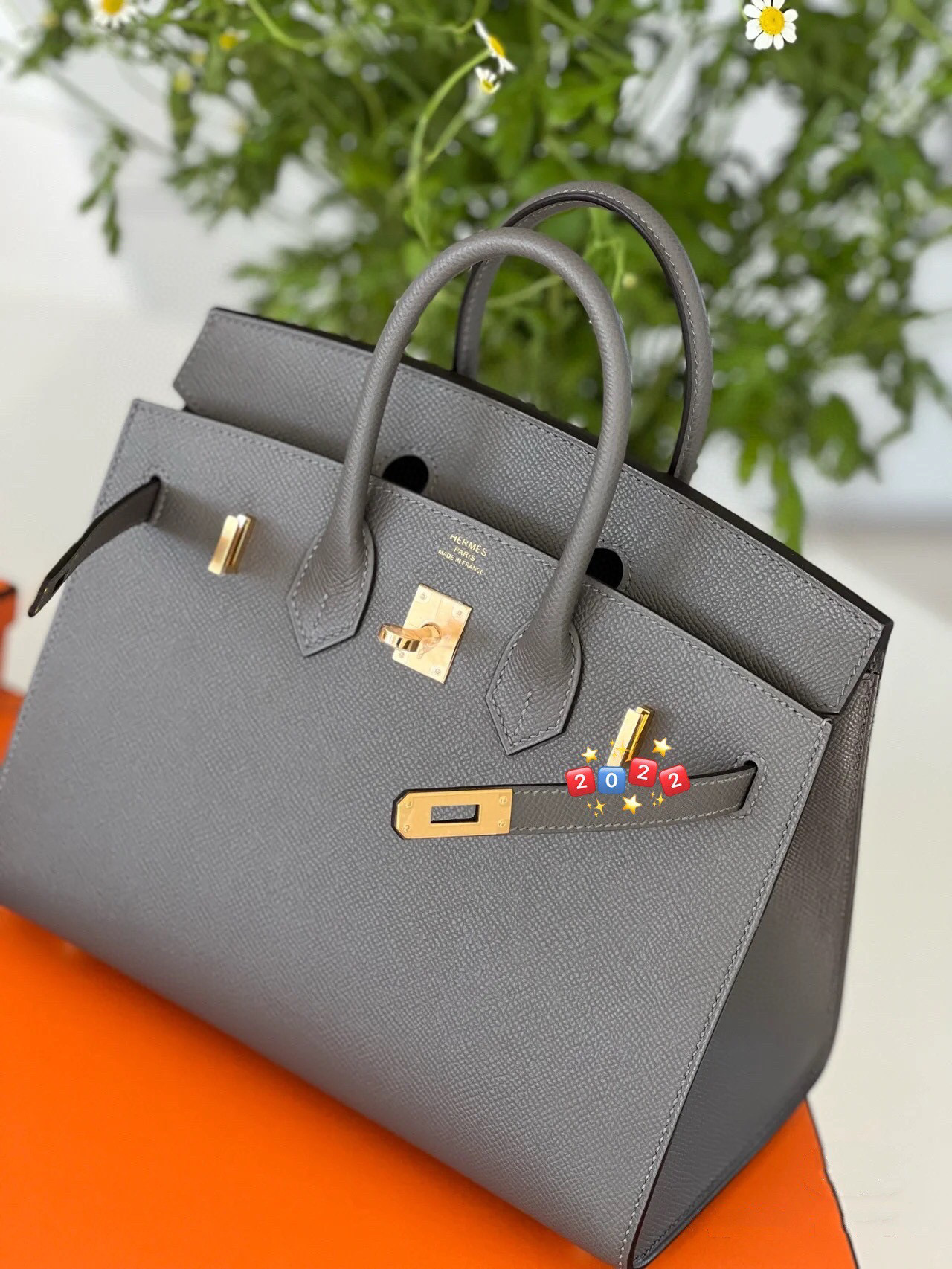 Hermes Birkin 25 Sellier外縫線0L Gris Meyer 積雨雲灰比8F Etain更冷一些