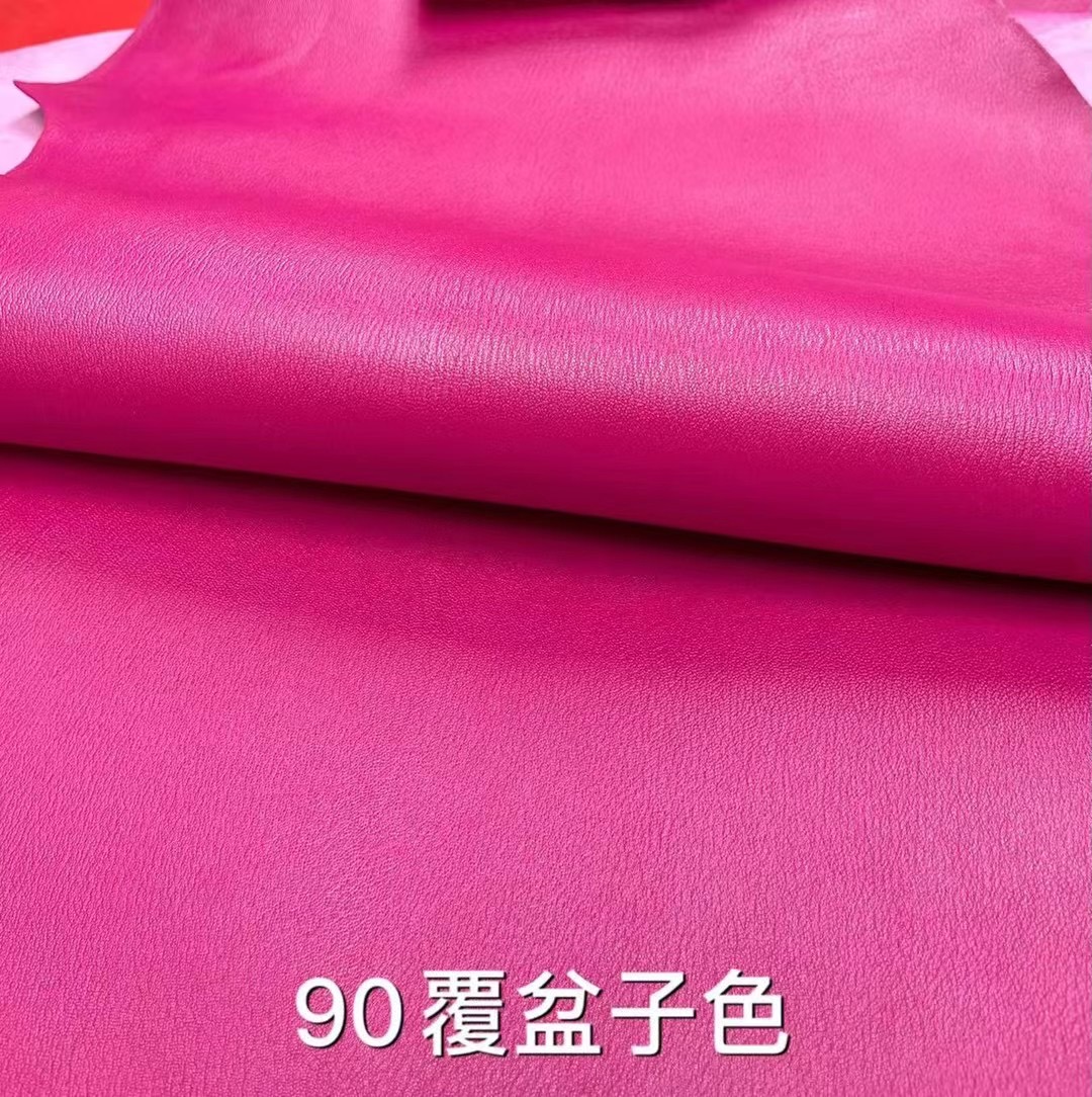 Hermes Chevre R9嫩芽黃 90覆盆子粉 i2奶油白 2H牛皮紙色 6C磚紅色