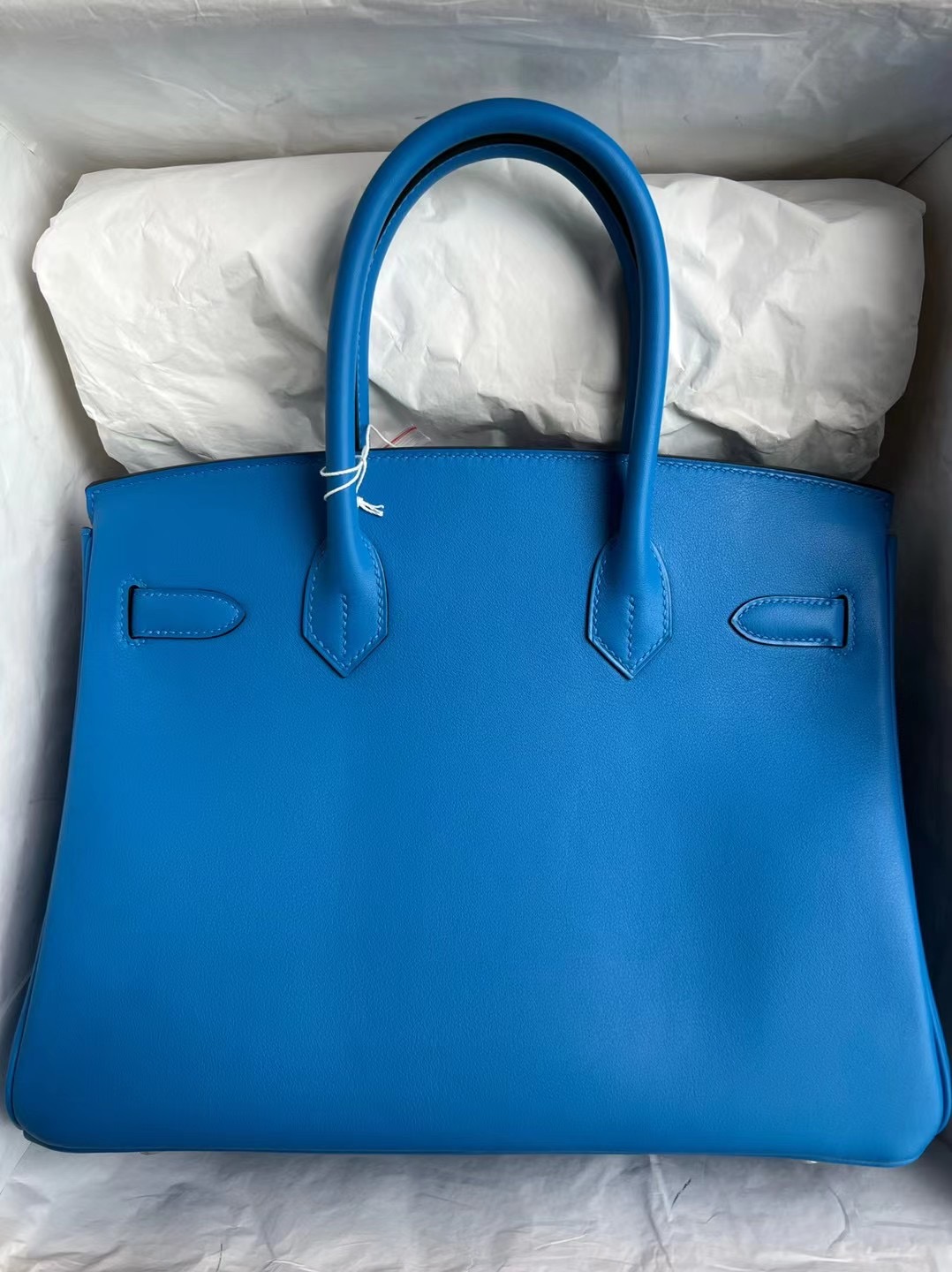 愛馬仕價格查詢 Hermes Birkin 30cm Swift T7 Bleu Hydra 水妖藍 銀扣