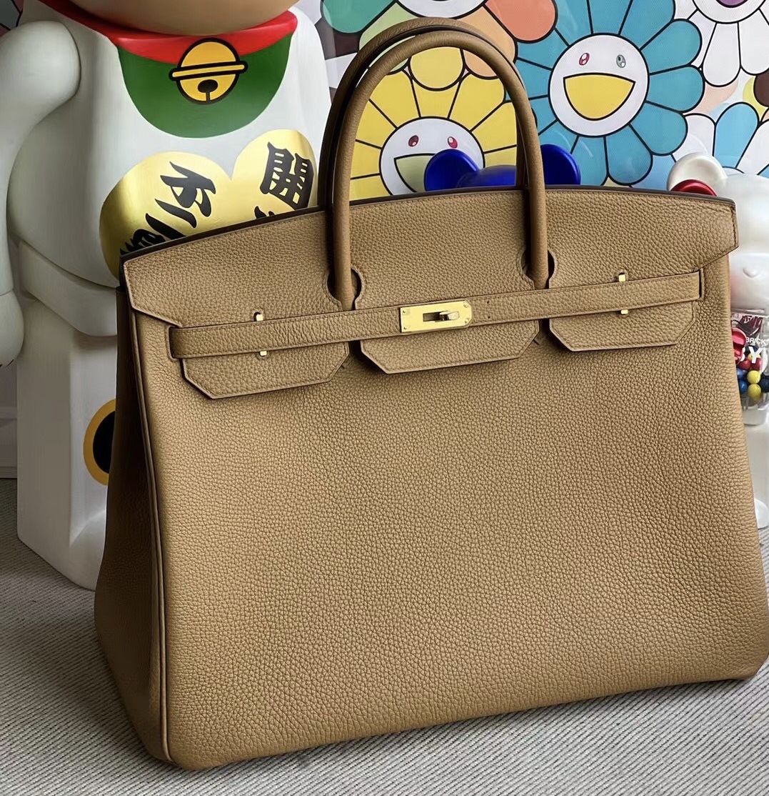 馬來西亞愛馬仕 Hermes Birkin 40cm Togo 4B BISCUIT 餅幹色 金扣 全手工蜜蠟線縫製