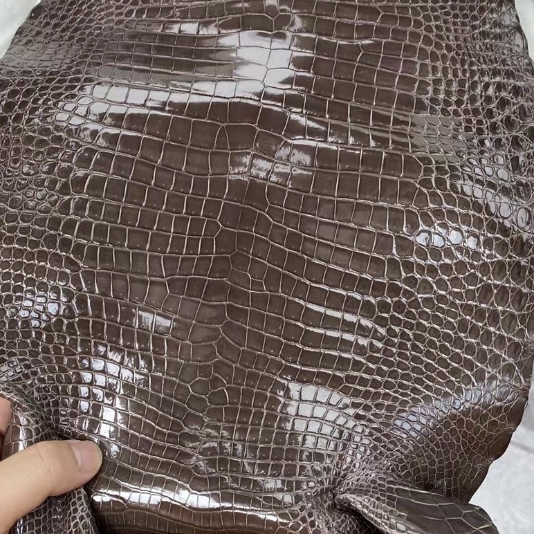 亮面倒V 澳洲灣鱷 Thailand Hermes 88 Graphite 石墨灰 Shiny porosus crocodile