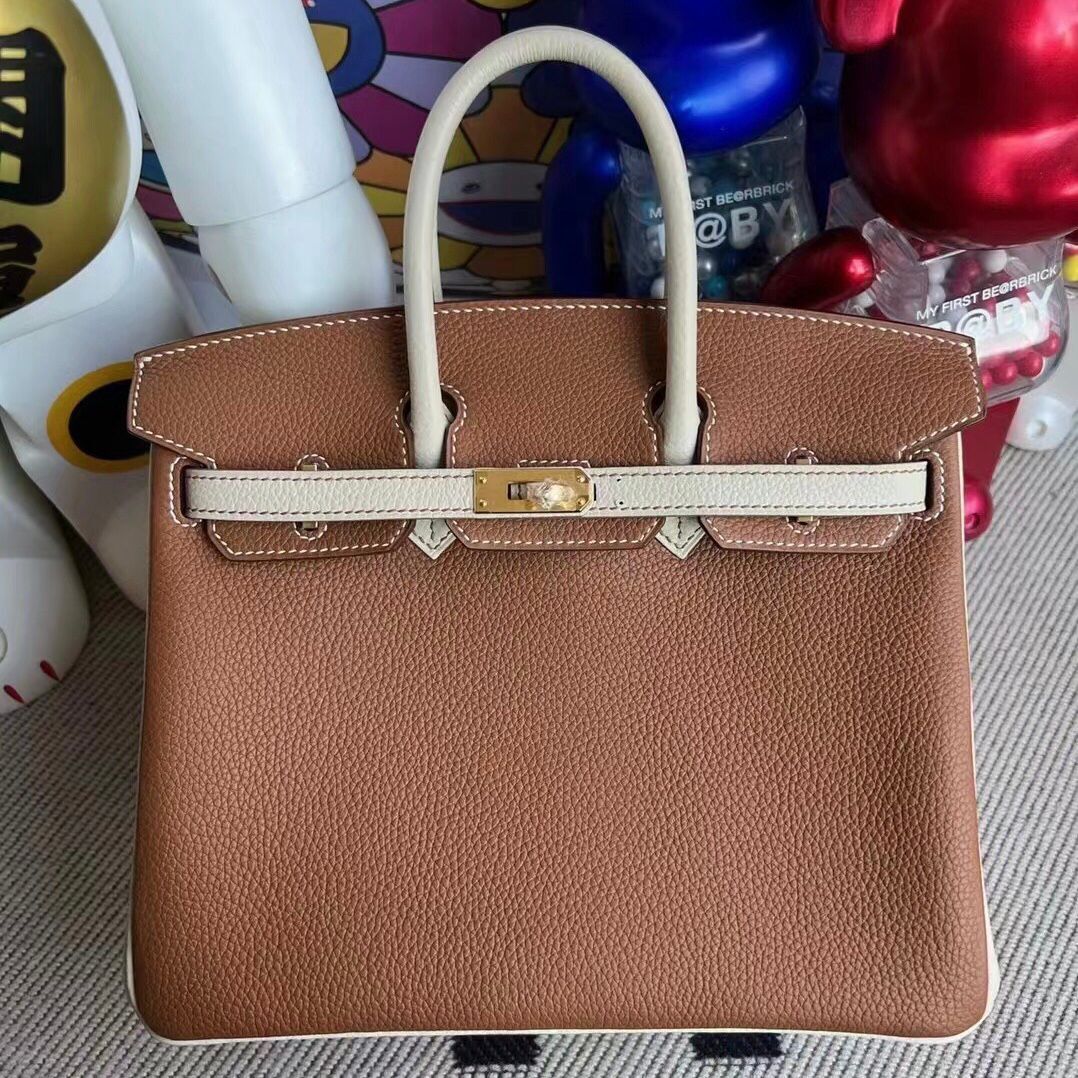 泰國愛馬仕總代理 Hermes Birkin 25cm HSS Togo 37 Gold/10 Craie 奶昔白 金扣