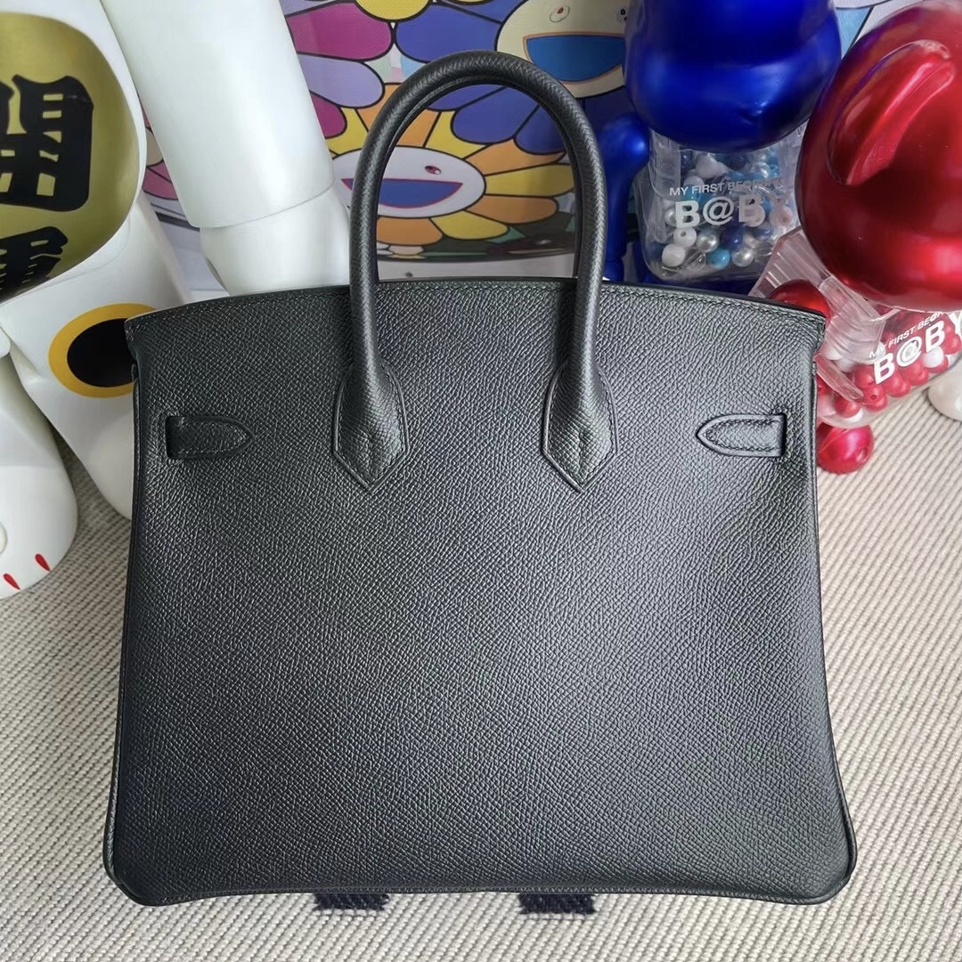 愛馬仕鉑金包25寸專櫃價格 Hermes Birkin 25cm Epsom 89 黑色 Noir 金扣