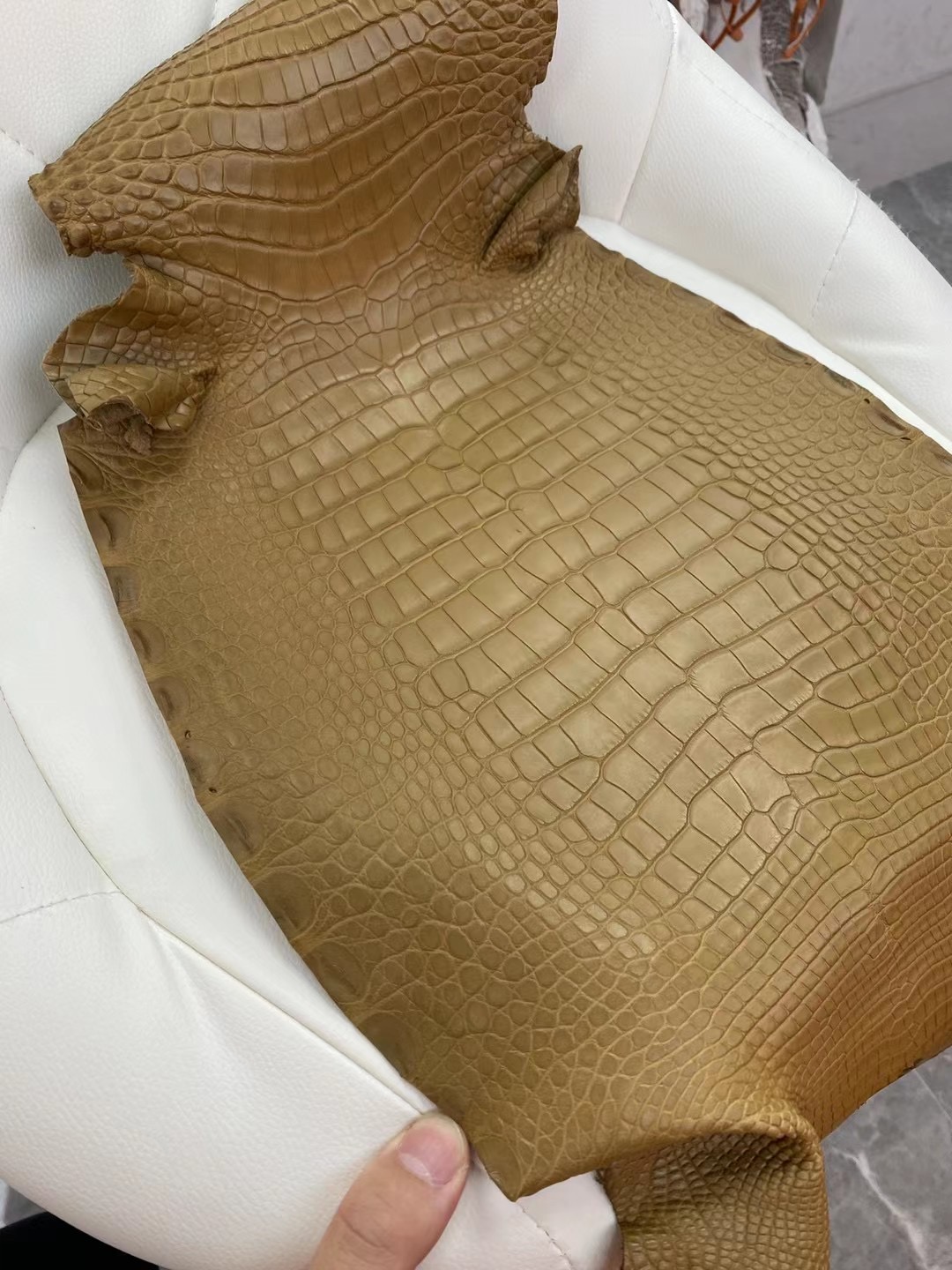 Hermes 霧面美洲鱷魚 Kelly Mini II 2代 2H Kraft 牛皮紙色 全手工蜜蠟線縫製