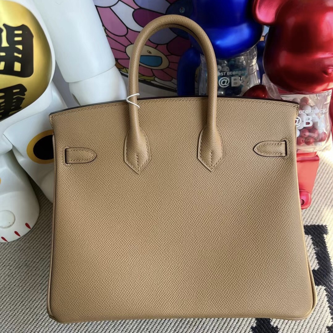 愛馬仕鉑金包25寸專櫃價格 Hermes Birkin 25cm Epsom 4B Biscuit 餅幹色 金扣