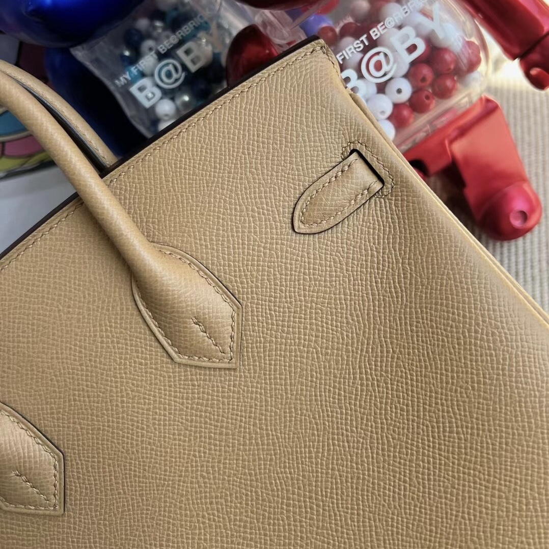 愛馬仕鉑金包25寸專櫃價格 Hermes Birkin 25cm Epsom 4B Biscuit 餅幹色 金扣