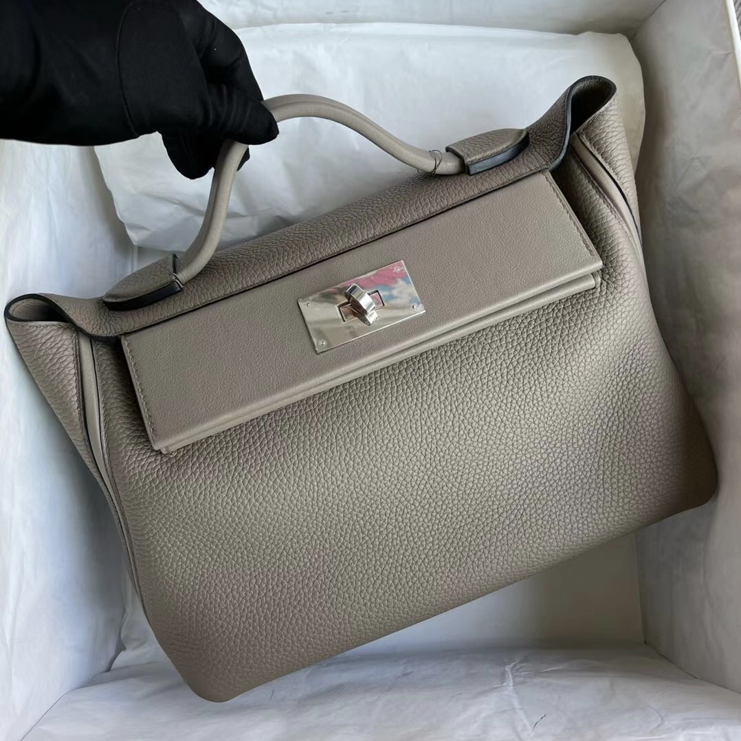 Qatar Doha Hermes Kelly 24/24 taurillon Maurice And Swift M8 Gris Asphalte