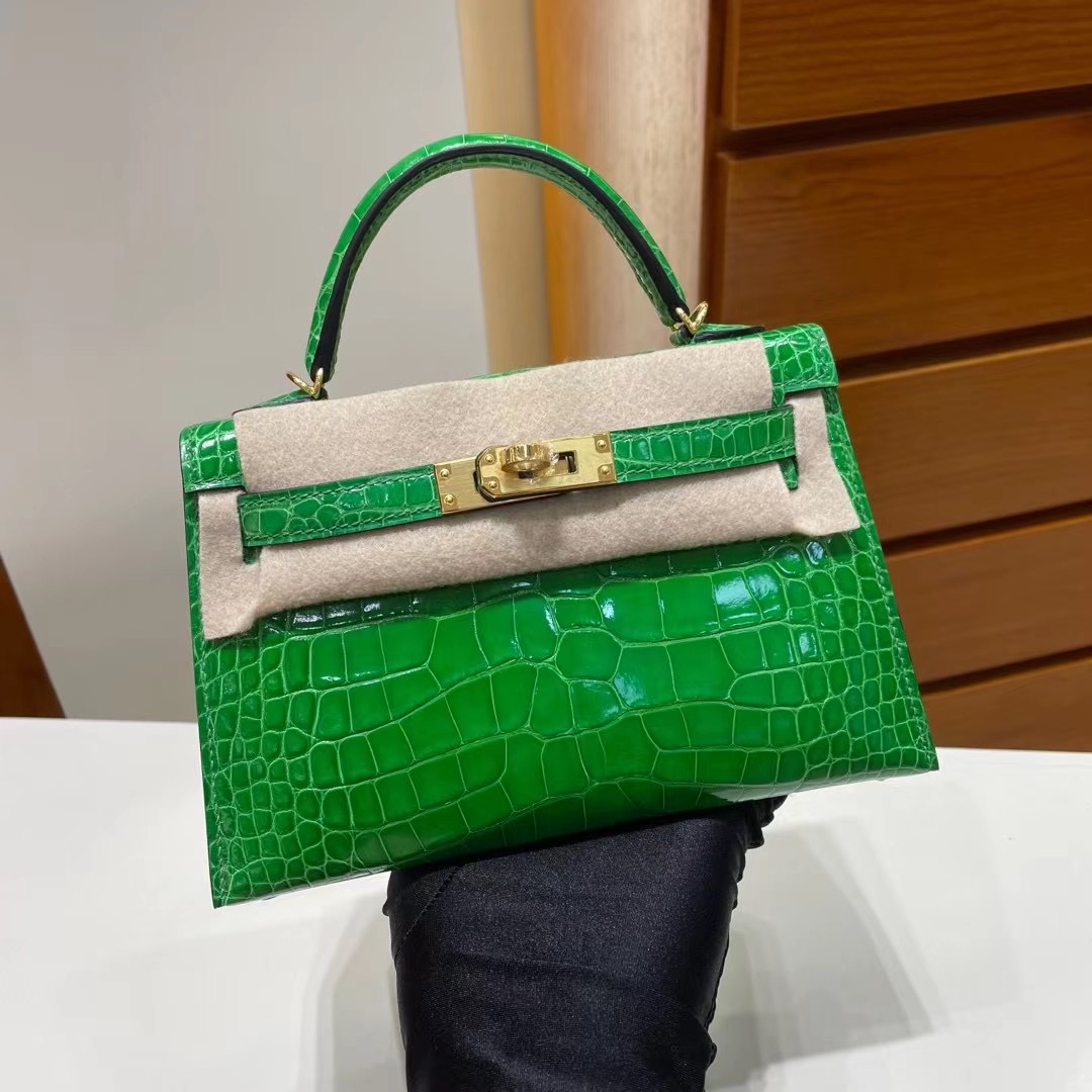 Kingdom of Saudi Arabia Hermes Kelly Mini II 2代 1L Cactus 仙人掌綠美洲鱷魚