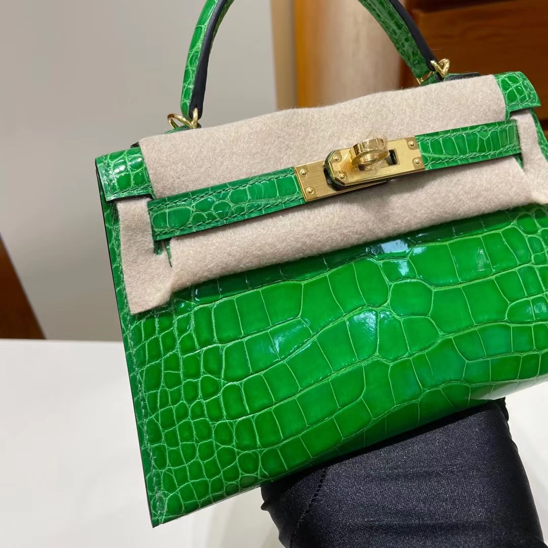 Kingdom of Saudi Arabia Hermes Kelly Mini II 2代 1L Cactus 仙人掌綠美洲鱷魚