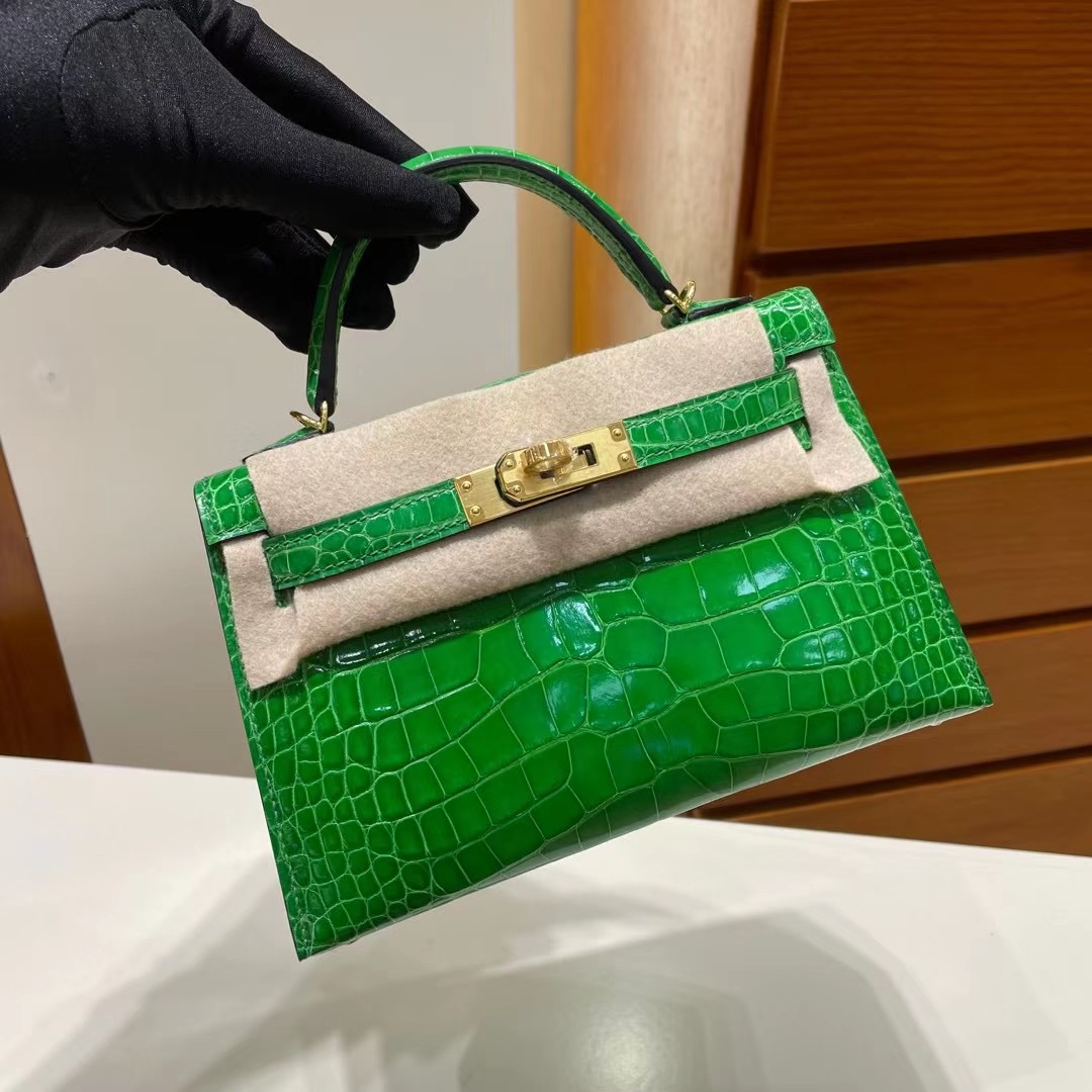 Kingdom of Saudi Arabia Hermes Kelly Mini II 2代 1L Cactus 仙人掌綠美洲鱷魚