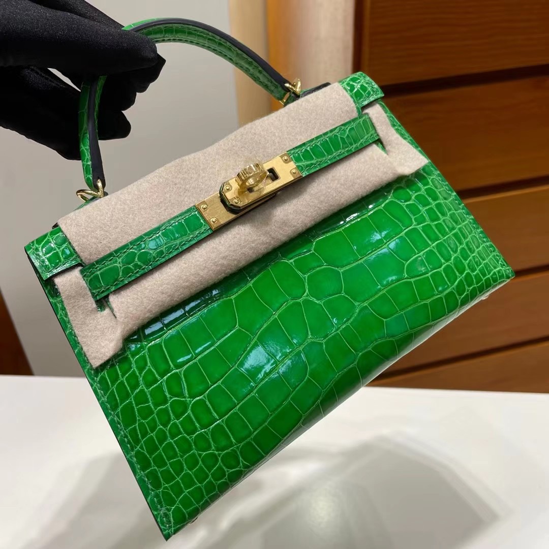 Kingdom of Saudi Arabia Hermes Kelly Mini II 2代 1L Cactus 仙人掌綠美洲鱷魚