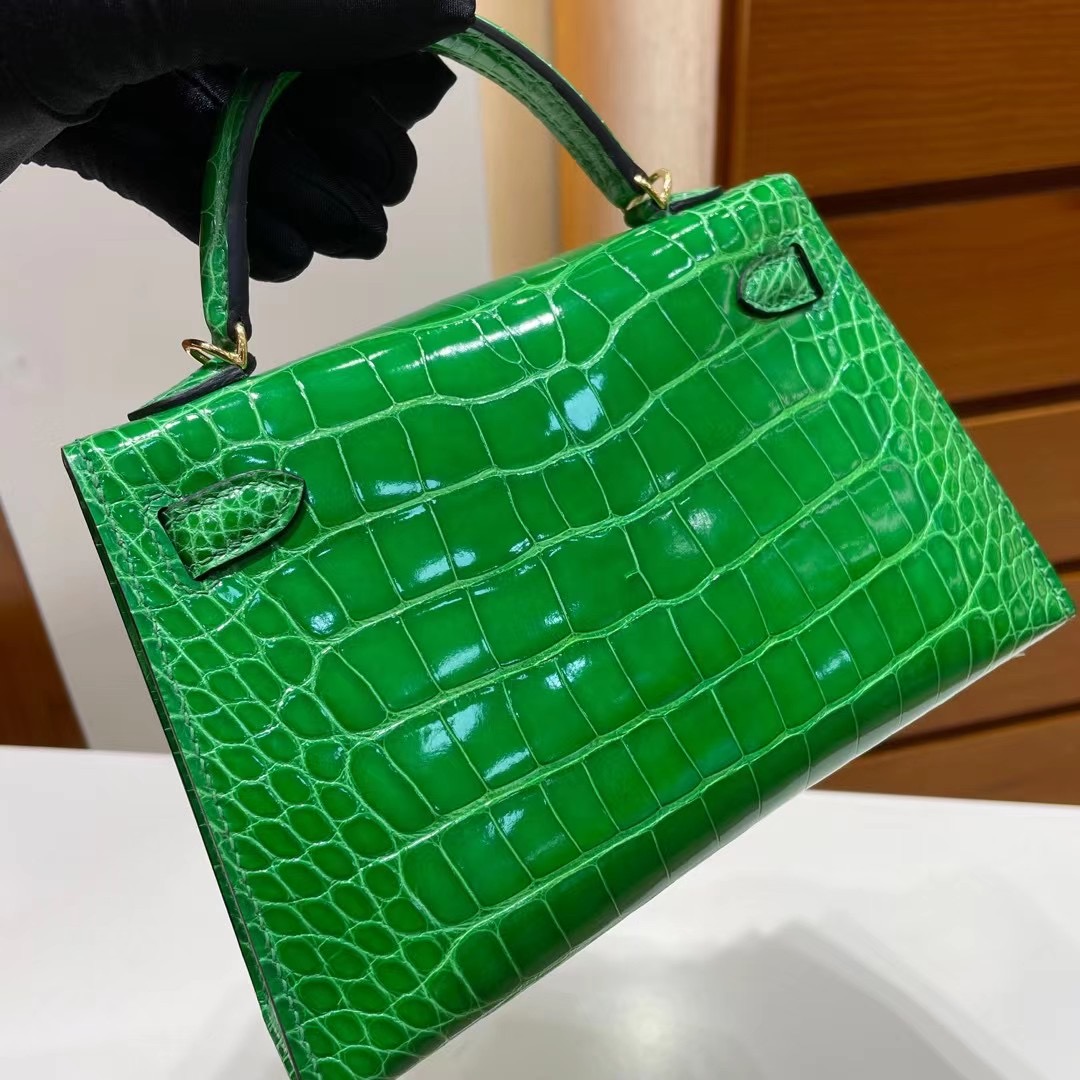 Kingdom of Saudi Arabia Hermes Kelly Mini II 2代 1L Cactus 仙人掌綠美洲鱷魚