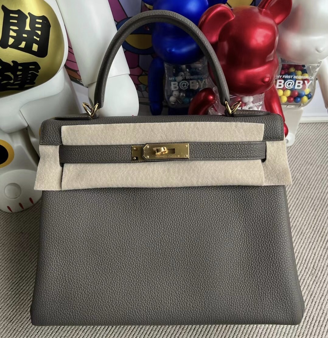 Saudi Arabia Riyadh Hermes Kelly 28cm Togo 8F Etain 錫器灰 GHW