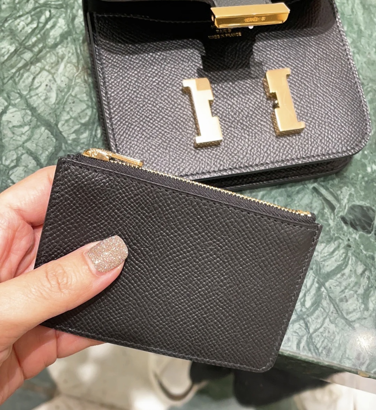 愛馬仕 Hermes Slim Constance Epsom 89 黑色 Noir 金扣 接受定製