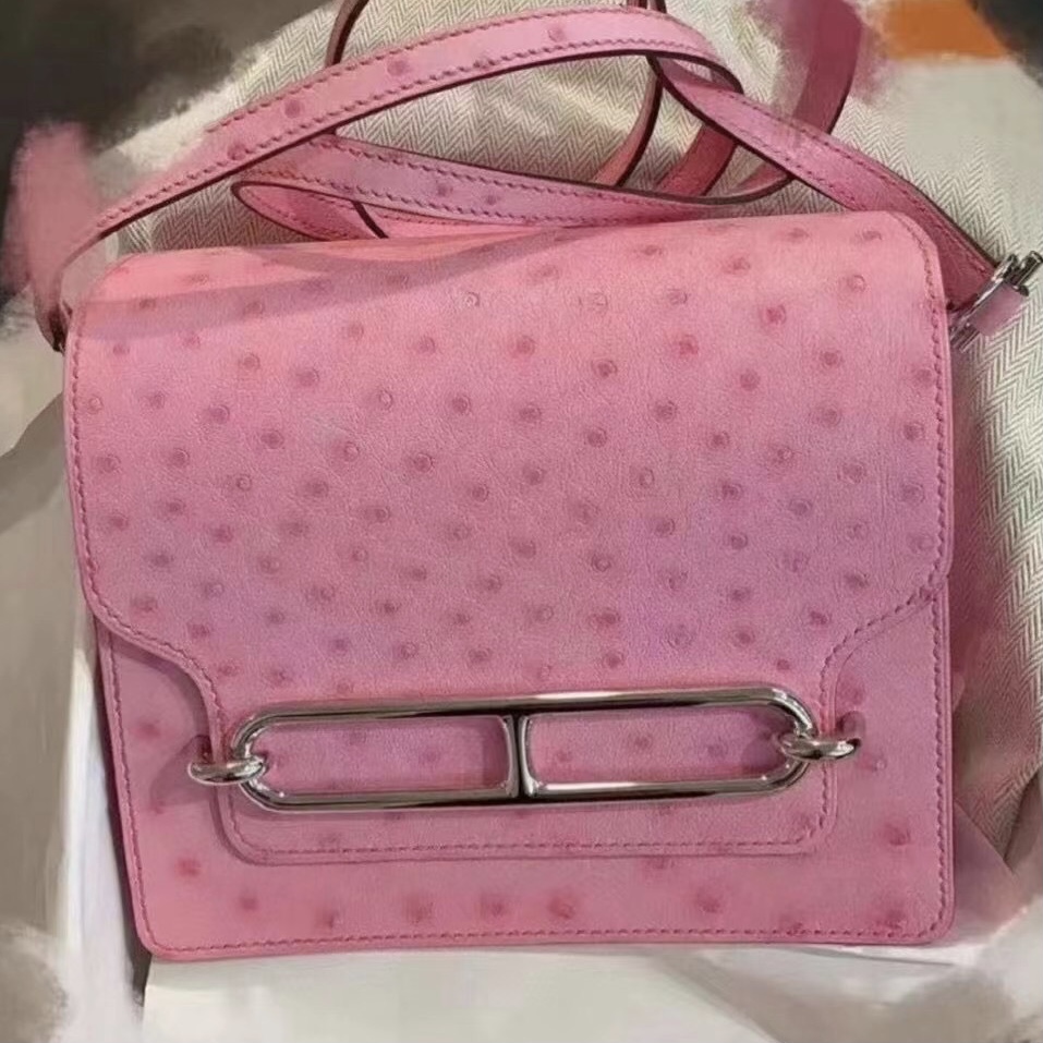 愛馬仕加拿大官方網站 Hermès Roulis Mini L4 Rose bubblegum 泡泡粉