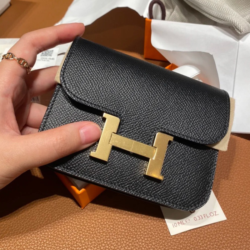 愛馬仕 Hermes Slim Constance Epsom 89 黑色 Noir 金扣 接受定製