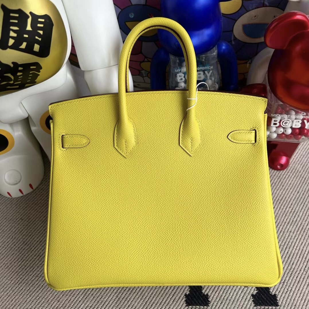 Saudi Arabia Dammam Hermes Birkin 25 Epsom 9R Lime 內拼 I7 Bleu Zellige 銀扣