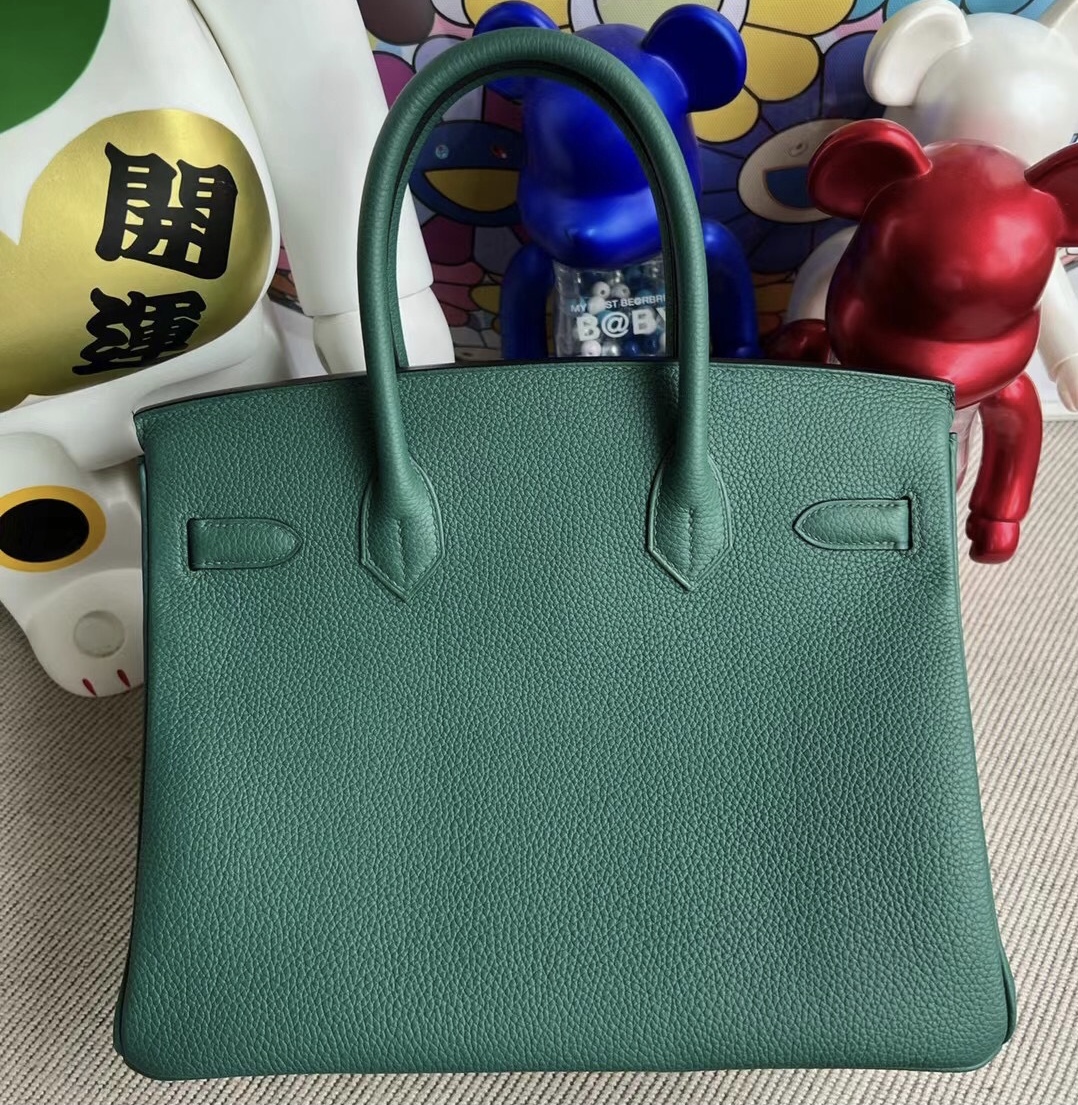 Saudi Arabia Riyadh Hermes Birkin 30cm Togo Z6 Malachite 孔雀綠 金扣 GHW