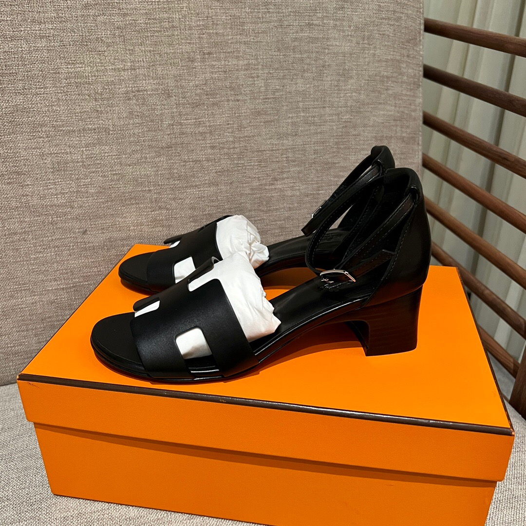 愛馬仕2022年早春新款女士涼鞋 Hermes Encens 50涼鞋 純手工製作 老師傅工藝